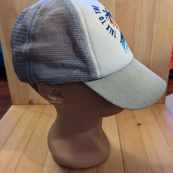 Palm Graphic Trucker Hat - Cream and Tan - Picture 3 of 6